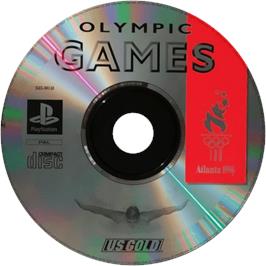 Cartridge artwork for Olympic Games - Atlanta 1996 on the Sony Playstation.