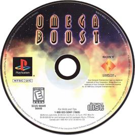 Cartridge artwork for Omega Boost on the Sony Playstation.
