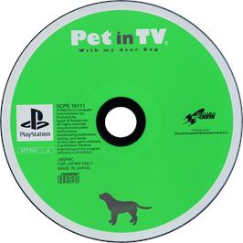 Cartridge artwork for Pet In Tv - With My Dear Dog on the Sony Playstation.
