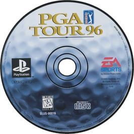 Cartridge artwork for Pga Tour 96 on the Sony Playstation.