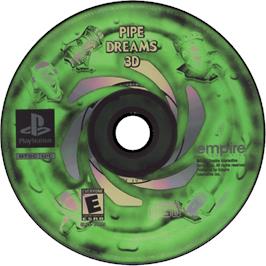 Cartridge artwork for Pipe Dreams 3D on the Sony Playstation.