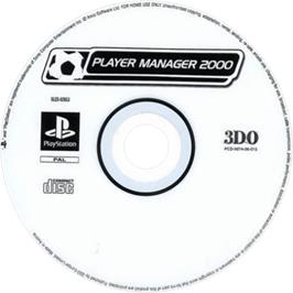 Cartridge artwork for Player Manager 2000 on the Sony Playstation.