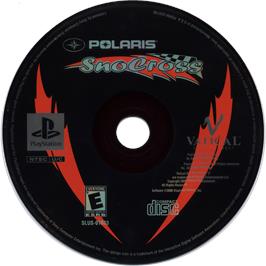 Cartridge artwork for Polaris Snocross on the Sony Playstation.