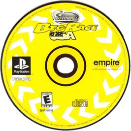 Cartridge artwork for Pro Pinball: Big Race USA on the Sony Playstation.
