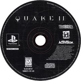Cartridge artwork for Quake 2 on the Sony Playstation.