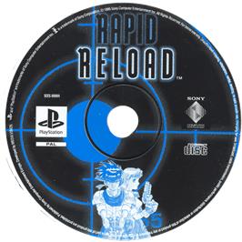 Cartridge artwork for Rapid Reload on the Sony Playstation.