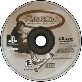Cartridge artwork for Razor Freestyle Scooter on the Sony Playstation.