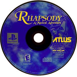 Cartridge artwork for Rhapsody: A Musical Adventure on the Sony Playstation.