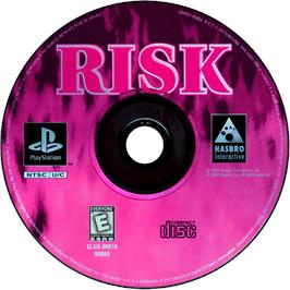Cartridge artwork for Risk on the Sony Playstation.