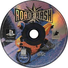 Cartridge artwork for Road Rash on the Sony Playstation.