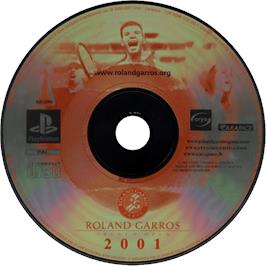 Cartridge artwork for Roland Garros French Open 2001 on the Sony Playstation.