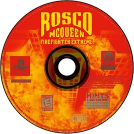 Cartridge artwork for Rosco McQueen Firefighter Extreme on the Sony Playstation.