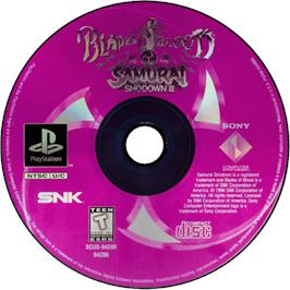 Cartridge artwork for Samurai Shodown 3 on the Sony Playstation.