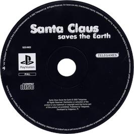Cartridge artwork for Santa Claus Saves The Earth on the Sony Playstation.