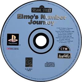 Cartridge artwork for Sesame Street - Elmo's Number Journey on the Sony Playstation.