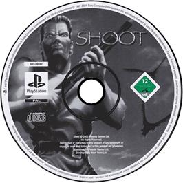 Cartridge artwork for Shoot on the Sony Playstation.