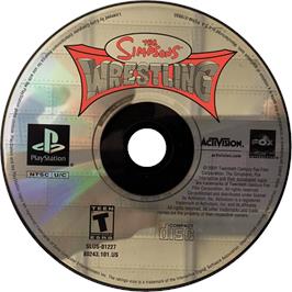 Cartridge artwork for Simpsons Wrestling, The on the Sony Playstation.
