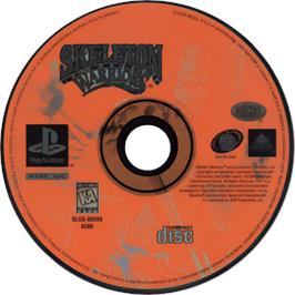 Cartridge artwork for Skeleton Warriors on the Sony Playstation.