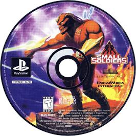 Cartridge artwork for Small Soldiers on the Sony Playstation.