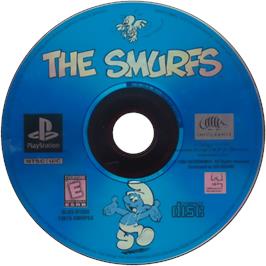 Cartridge artwork for Smurfs, The on the Sony Playstation.