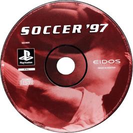Cartridge artwork for Soccer '97 on the Sony Playstation.