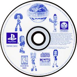 Cartridge artwork for Spice World on the Sony Playstation.