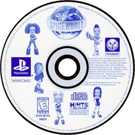 Cartridge artwork for Spice World on the Sony Playstation.