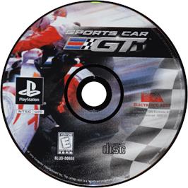Cartridge artwork for Sports Car GT on the Sony Playstation.