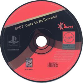 Cartridge artwork for Spot Goes to Hollywood on the Sony Playstation.