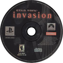 Cartridge artwork for Star Trek - Invasion on the Sony Playstation.