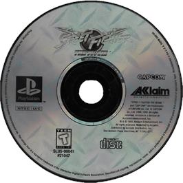 Cartridge artwork for Street Fighter: The Movie on the Sony Playstation.