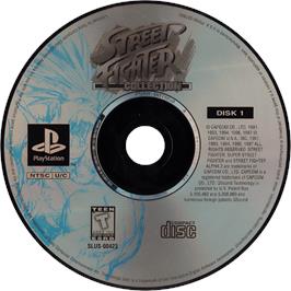 Cartridge artwork for Street Fighter Collection on the Sony Playstation.