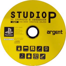Cartridge artwork for Studio P on the Sony Playstation.