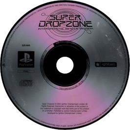 Cartridge artwork for Super Dropzone - Intergalactic Rescue Mission on the Sony Playstation.