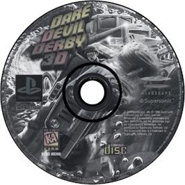 Cartridge artwork for Supersonic Racers on the Sony Playstation.