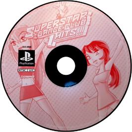Cartridge artwork for Superstar Dance Club - #1 Hits!!! on the Sony Playstation.