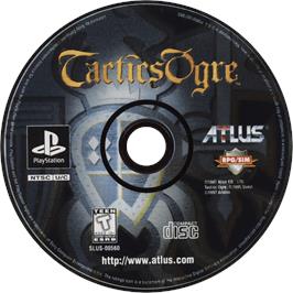 Cartridge artwork for Tactics Ogre on the Sony Playstation.
