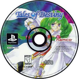 Cartridge artwork for Tales of Destiny on the Sony Playstation.