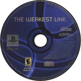 Cartridge artwork for The Weakest Link on the Sony Playstation.