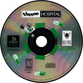 Cartridge artwork for Theme Hospital on the Sony Playstation.