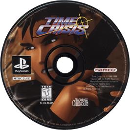 Cartridge artwork for Time Crisis: Project Titan on the Sony Playstation.