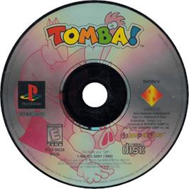 Cartridge artwork for Tomba! on the Sony Playstation.