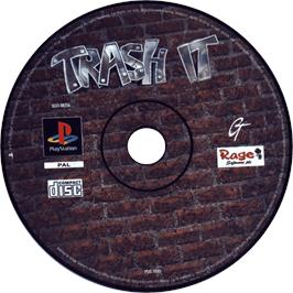 Cartridge artwork for Trash It on the Sony Playstation.