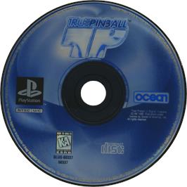 Cartridge artwork for True Pinball on the Sony Playstation.