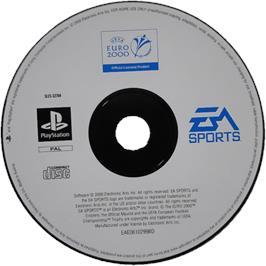 Cartridge artwork for UEFA Euro 2000 on the Sony Playstation.