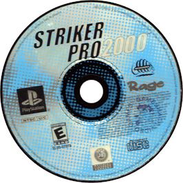 Cartridge artwork for Uefa Striker on the Sony Playstation.