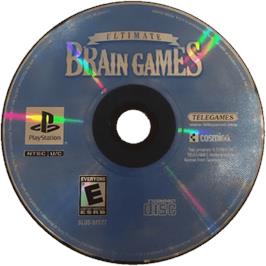 Cartridge artwork for Ultimate Brain Games on the Sony Playstation.