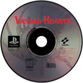 Cartridge artwork for Vandal Hearts on the Sony Playstation.