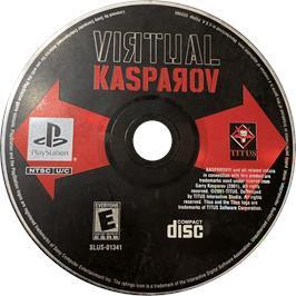 Cartridge artwork for Virtual Kasparov on the Sony Playstation.