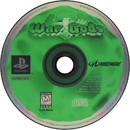 Cartridge artwork for War Gods on the Sony Playstation.